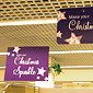Hanging graphics for in-store Christmas promotion