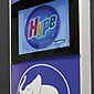 product display stand with integral digital av display